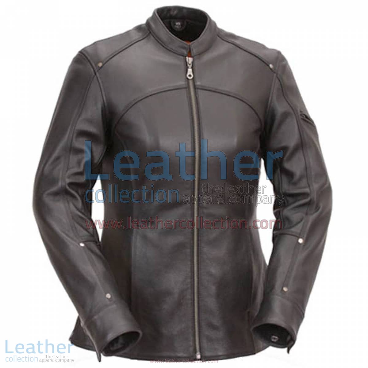 3/4 Length Touring Motorcycle Leather Jacket