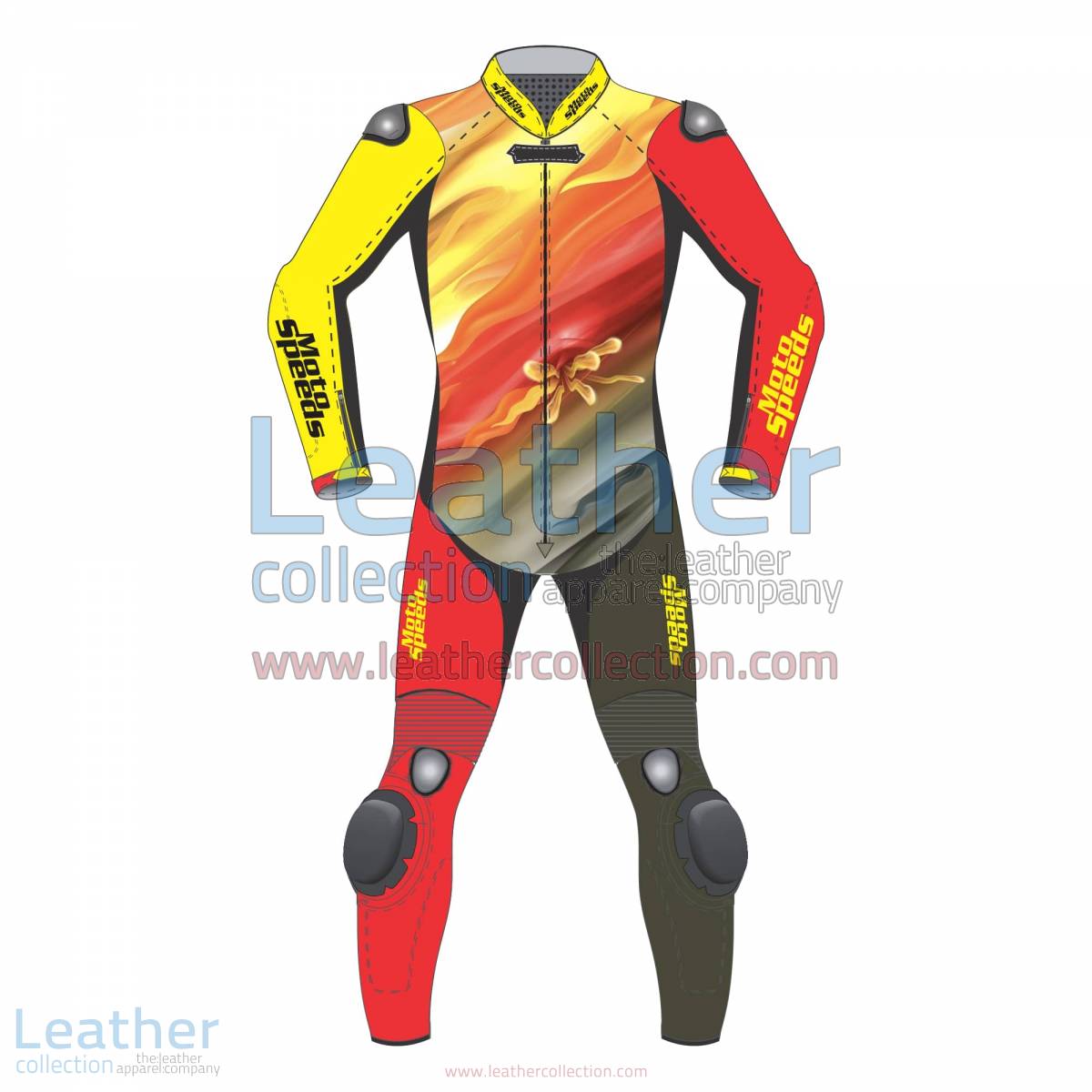 Abstract Race Leather Riding Suit
