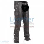 Black Premium Biker Leather Chaps | leather chaps