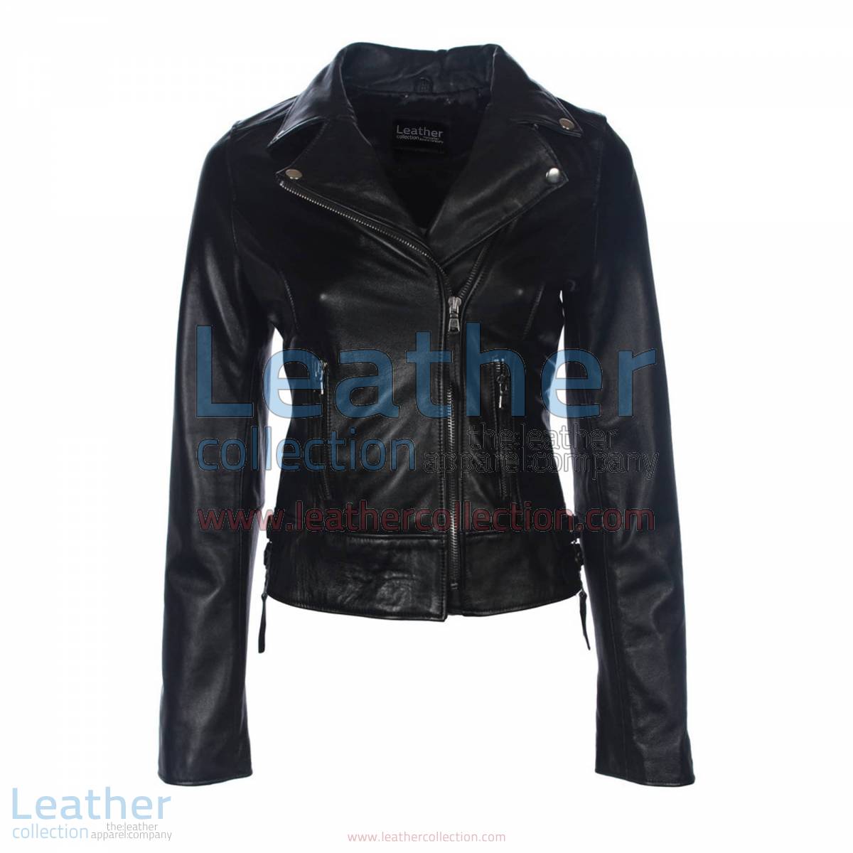 Black Vintage Biker Leather Jacket