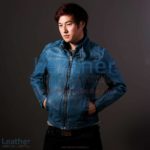 Blue Jazz Leather Jacket for Men | jazz jacket