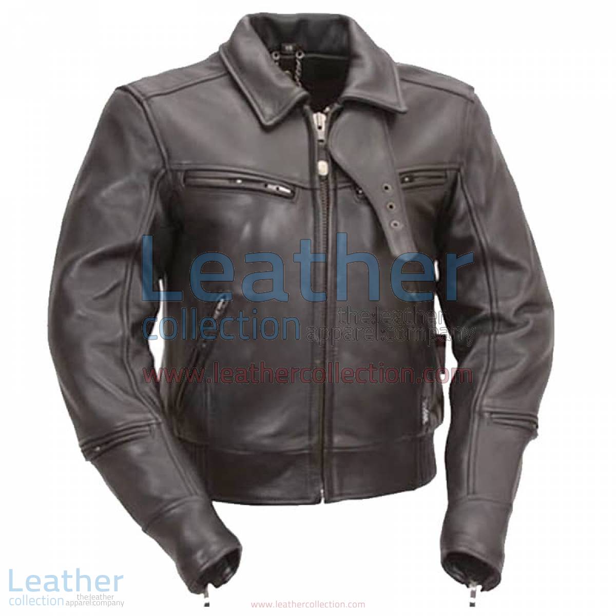 Bronson Hybrid Premium Naked Leather Biker Jacket