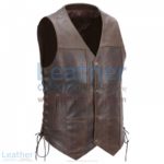 Brown Premium Leather Motorcycle Vest | brown leather vest