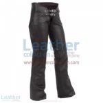 Double Belted Ladies Leather Chaps | ladies leather chaps