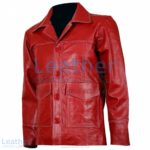 Fight Club Original Red Leather Jacket | fight club jacket