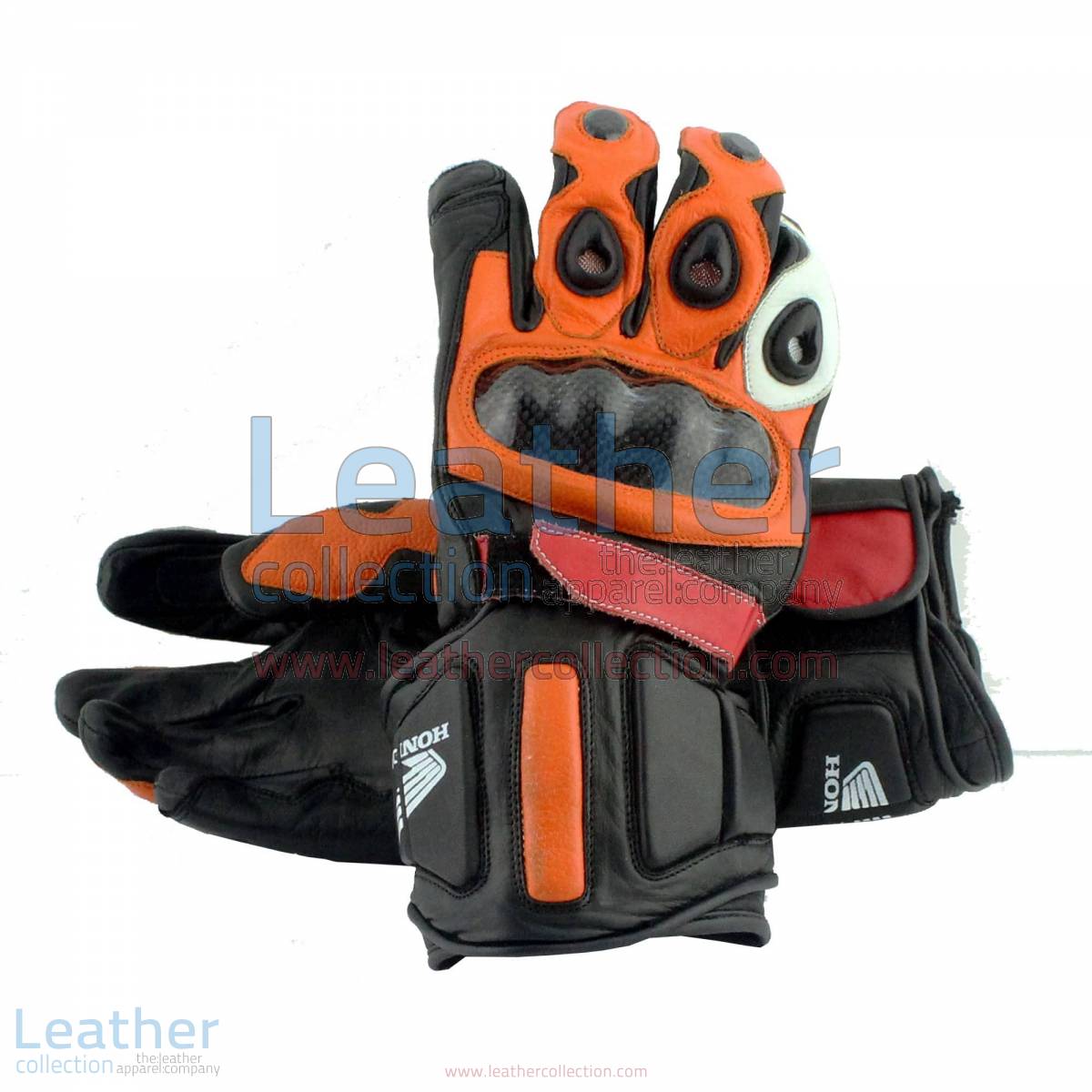 Honda Repsol Leather Motorbike Gloves