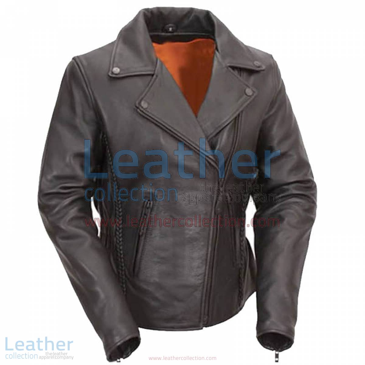 Ladies Biker Hourglass Leather Jacket