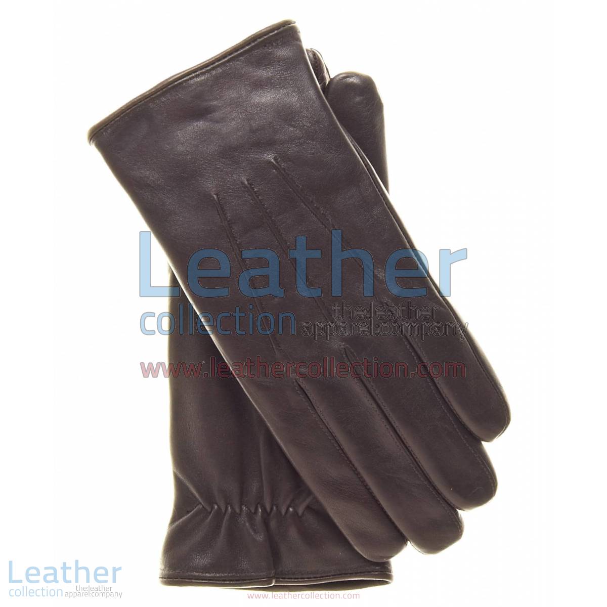Mens Brown Winter Gloves of Lambskin
