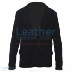 Navy Suede Fashion Leather Blazer | navy suede blazer
