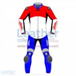 Netherlands Rounded Flag Leather Moto Suit | leather moto suit
