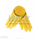 Short Yellow Fashion Leather Gloves | short yellow gloves