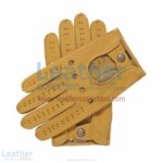 Tan Mens Leather Driving Gloves | tan driving gloves