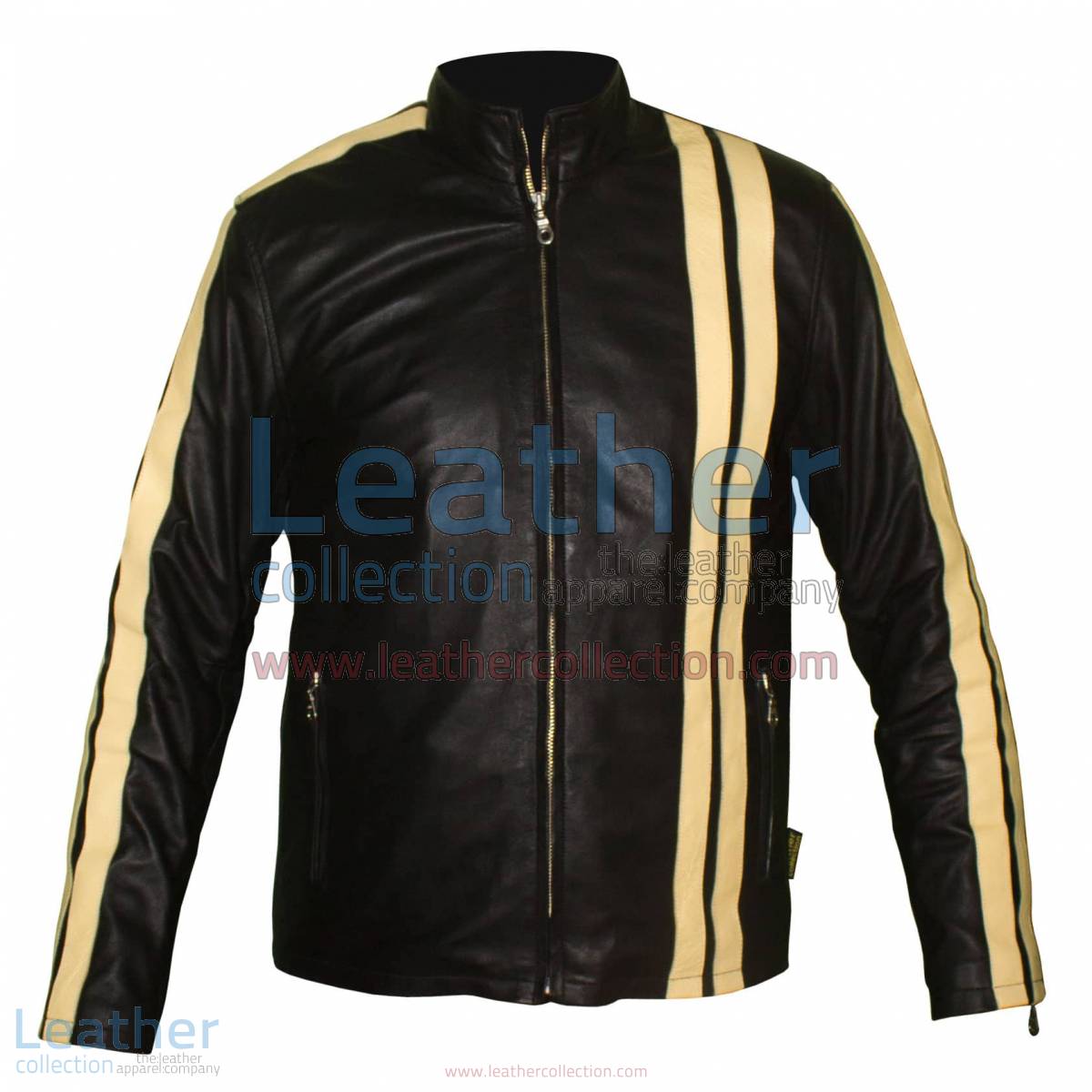 Vertical Stripe Jacket of Leather