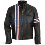 Vertical Strips Biker Fashion Leather Jacket | biker fashion