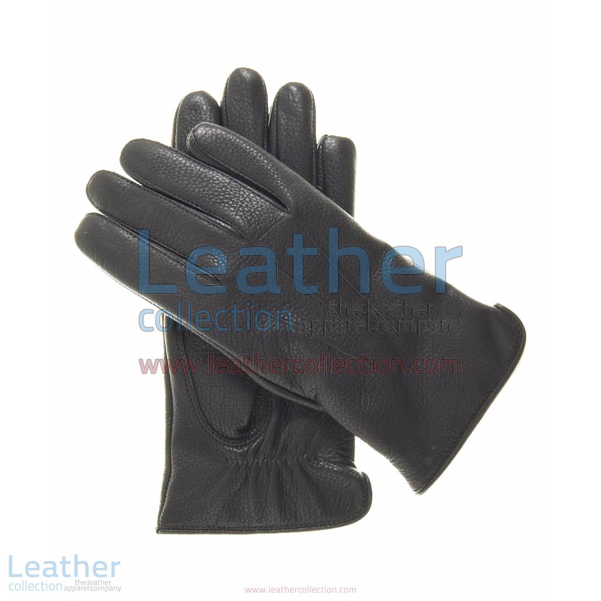 Women Winter Gloves Black with Wool Lining