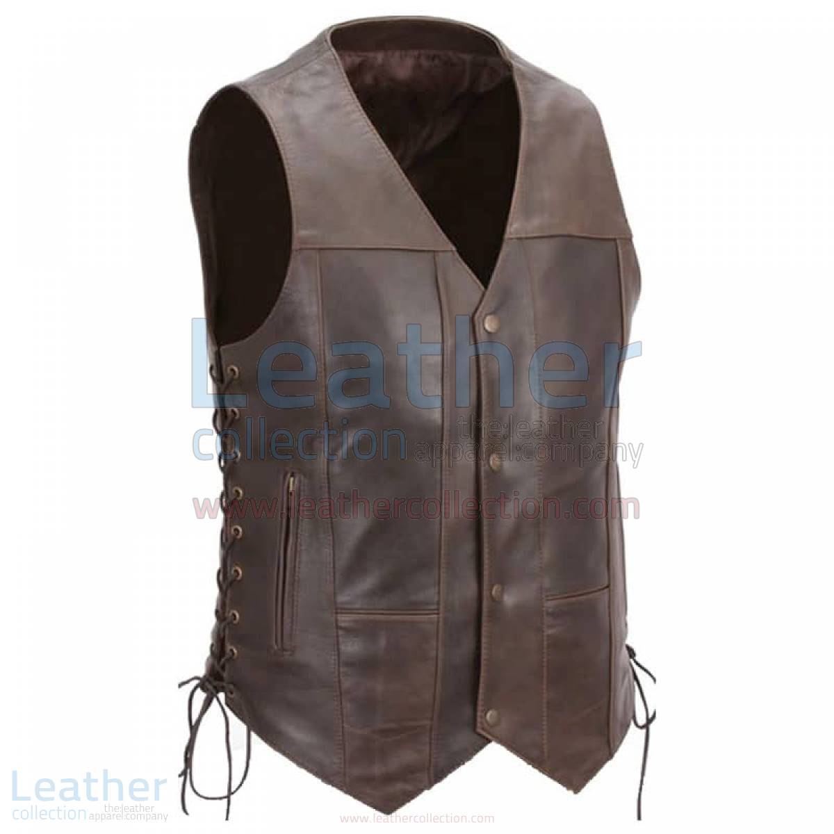 Brown Premium Leather Motorcycle Vest