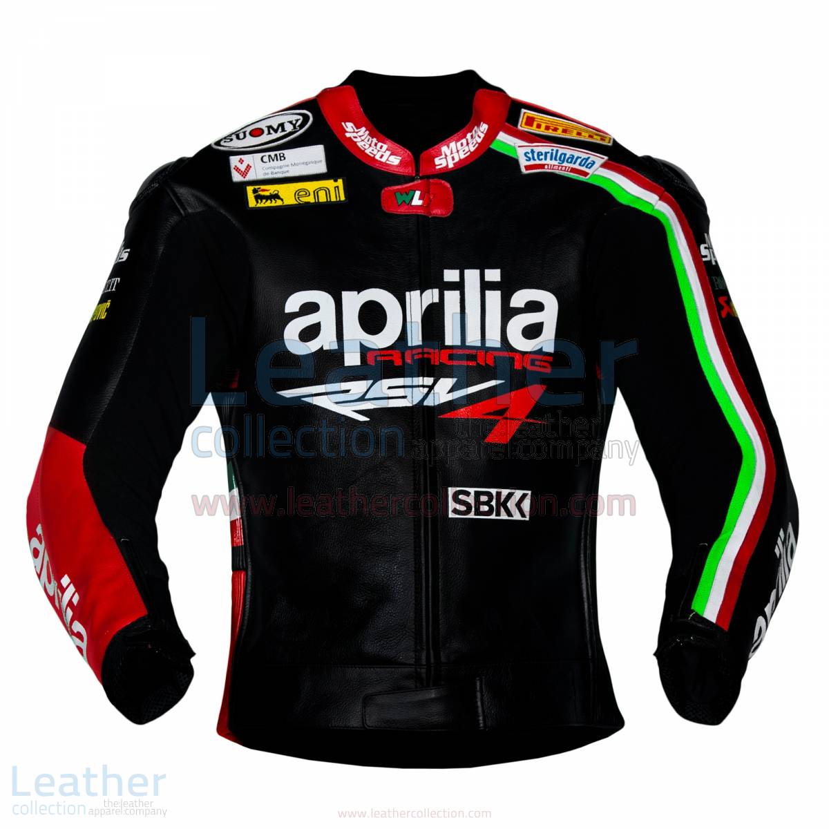 Max Biaggi Aprilia Motorbike Leather Jacket - Aprilia Jacket - HitKB