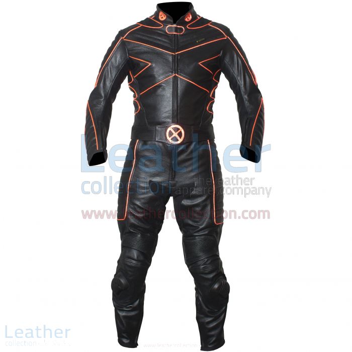 X-MEN Motorcycle Racing Leather Suit front view