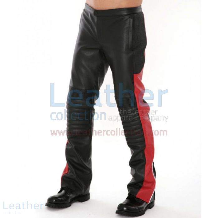 mens leather biker pants